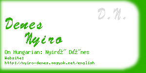 denes nyiro business card